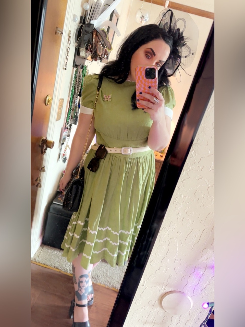 Green Unique Vintage Women's Dress
